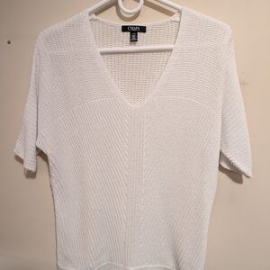 Chaps Off-White Knit Sweater